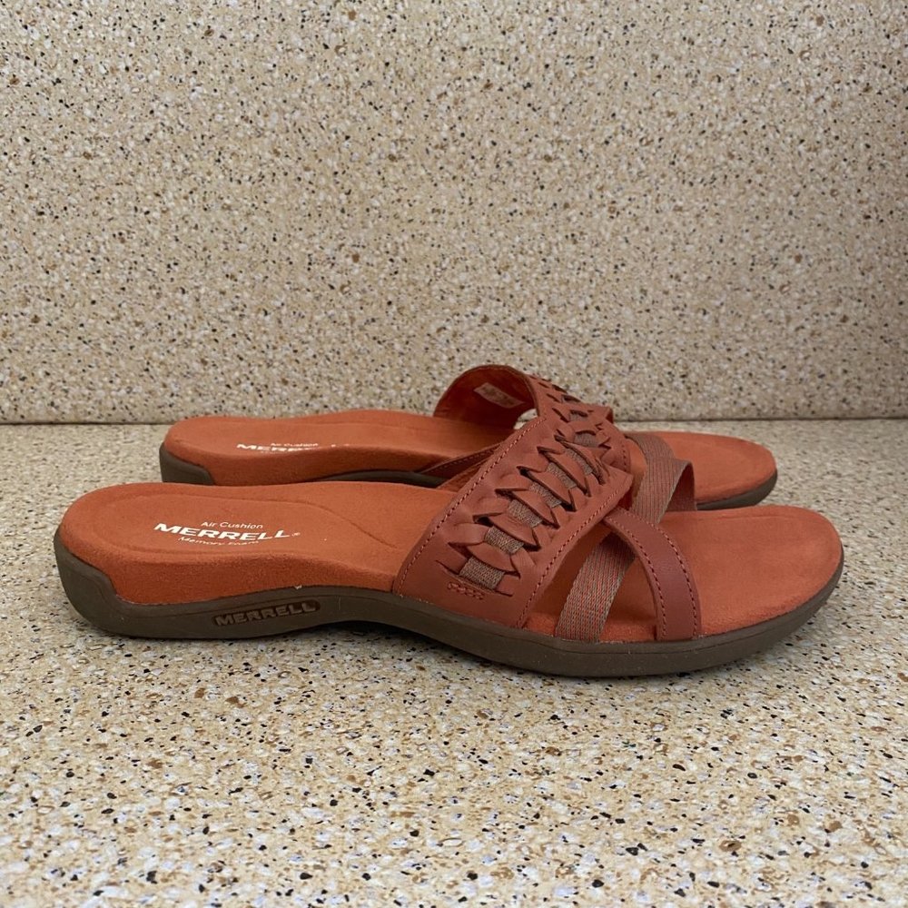 NWOT Merrell Around Town Slide Slide Redwood Sandal US Women Size 8 - Picture 3 of 10